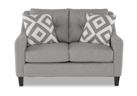 Kylie Linen-Look Fabric Loveseat - Zeus Grey 