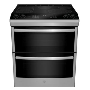 Profile 6.8 Cu. Ft. Smart Electric Range with True European Convection - Stainless Steel Fingerprint Resistant - PCS980YMFS