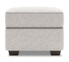 Made in Canada Customizable Sofa Lab Roll 24\" Chenille Fabric Ottoman - Luxury Silver
