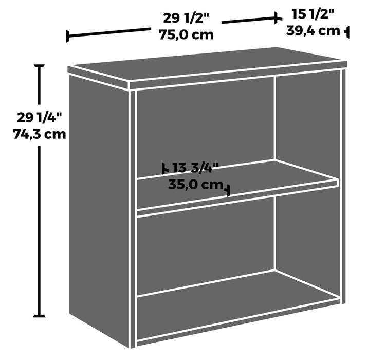 Affirm 29.53\" Commercial Grade 2-Shelf Bookcase - Noble Elm