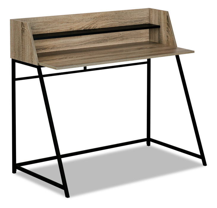 Lawson 47.25\" Office Desk with Small Hutch - Taupe