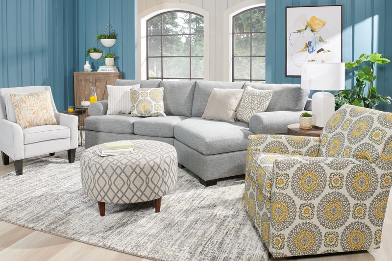 Made in Canada Sofa Lab Customizable Swivel 31\" Fabric Accent Chair - Jade Multicolour