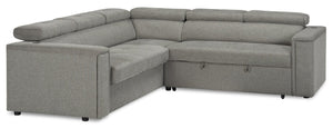 Savvy 2-Piece Right-Facing Linen-Look Sleeper Sectional