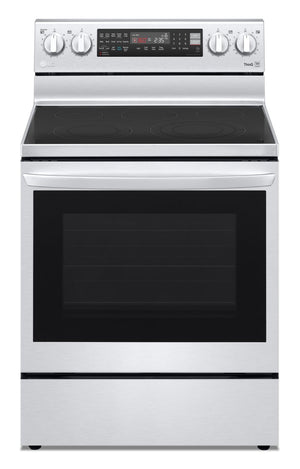 LG 6.3 Cu. Ft. Smart Electric Range with Air Fry and True Convection - Smudge Proof Stainless Steel - LREL6325F