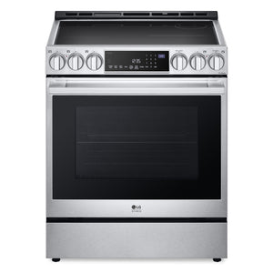 LG Studio 6.3 Cu. Ft. Smart Induction Range with Instaview & Air Fry - Smudge Proof Stainless Steel - LSIS6338F