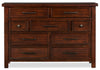 Sonoma Bedroom 9-Drawer Dresser, 62"W x 42"H - Mango Brown