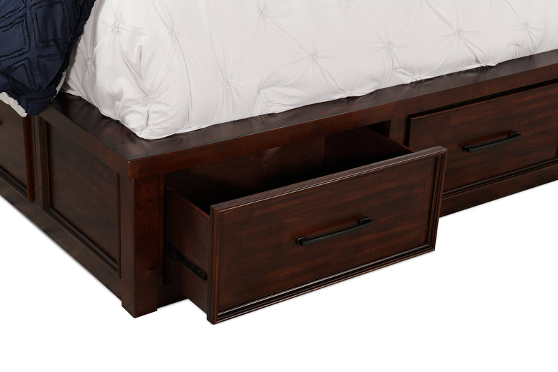 Sonoma 6pc Bedroom Set with Storage Bed, Dresser, Mirror & Nightstand, Mango Brown - Queen Size