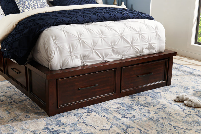 Sonoma 6pc Bedroom Set with Storage Bed, Dresser, Mirror & Nightstand, Mango Brown - Queen Size