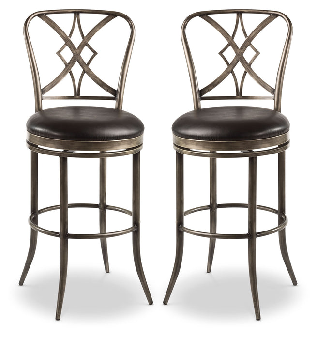 Jaqueline Swivel Barstool – Set of 2