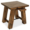 Galeveston 22\" Rustic End Table with Shelf - Brown Woodgrain Wood