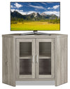 Videt 42\" Corner TV Stand – Dark Taupe