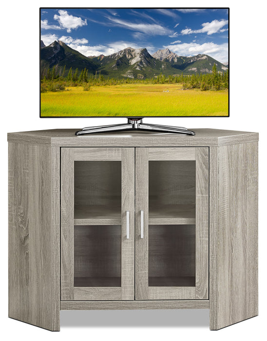 Videt 42\" Corner TV Stand – Dark Taupe