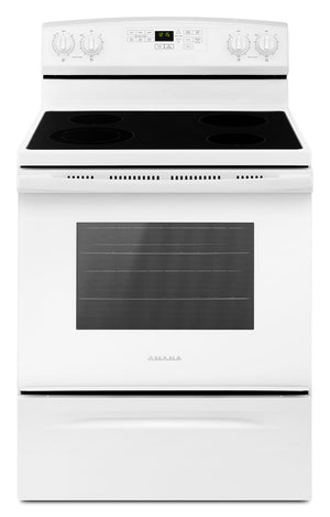 Amana 4.8 Cu. Ft. Electric Range with Self-Clean - White - YAER6603SFW