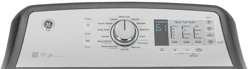 GE 7.4 Cu. Ft. Aluminized Alloy Drum Electric Dryer with HE Sensor Dry – GTD75ECMLDG