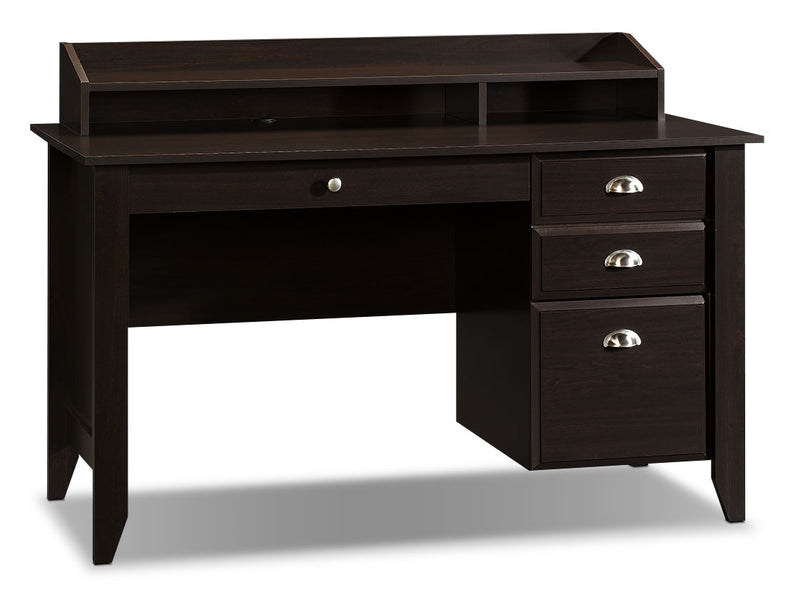 Shoal 53.15\" Creek Office Desk with 3-Drawers & Cubbyholes - Dark Brown