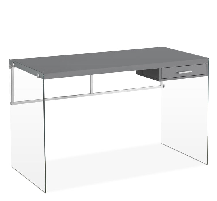 Essex Computer Desk – Glossy Grey