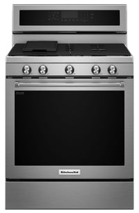 KitchenAid 5.8 Cu. Ft. Gas Range with AquaLift® and Self-Clean - Stainless Steel - KFGG500ESS 