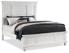 Vera Panel Bed with Headboard & Frame, White - King Size