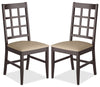 Atwood Dining Chair with Faux Leather Seat, Set of 2 – Grey