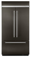 KitchenAid 42\" 24.2 Cu. Ft. Bottom-Mount Refrigerator - Black Stainless Steel with PrintShield™ Finish - KBFN502EBS