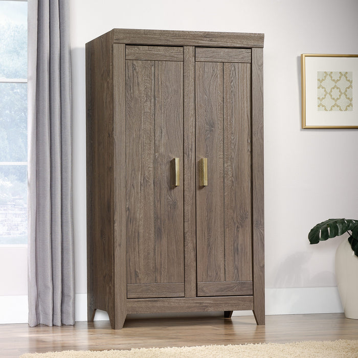 Adept Wide Storage Cabinet - Fossil Oak