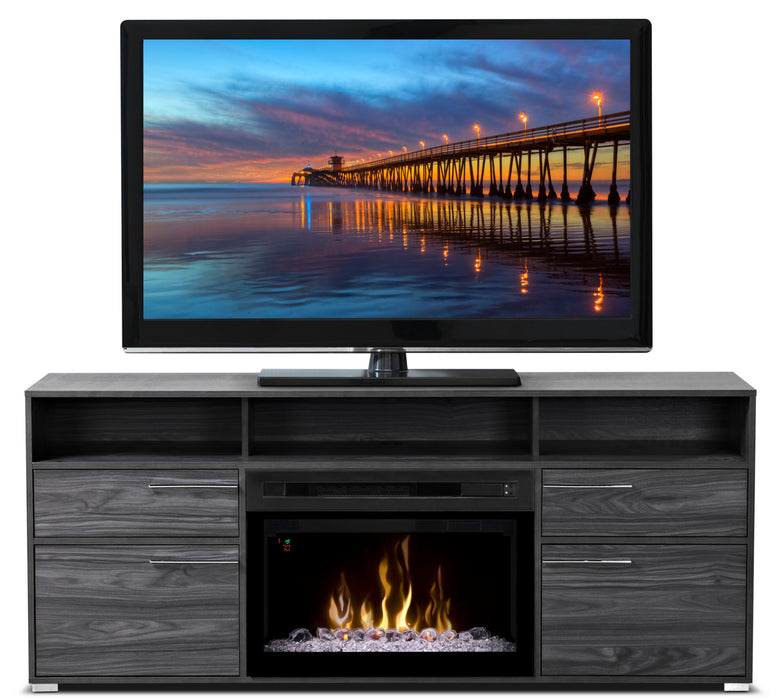 Sander 66\" TV Stand with Acrylic Ice Firebox