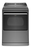 Whirlpool 7.4 Cu. Ft. Smart Electric Dryer with Steam - Chrome Shadow - YWED7120HC