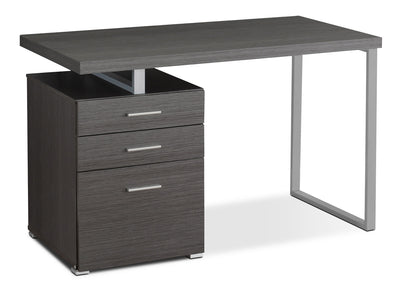 Rimini 48" Computer Office Desk with 3-Drawers - Grey|Bureau d’ordinateur Rimini de 48 po à 3 tiroirs - gris