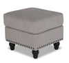 Wynn Chenille Ottoman - Grey