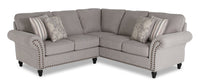 Wynn 2-Piece Chenille Sectional - Grey 