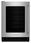KitchenAid 5.1 Cu. Ft. Glass-Door Undercounter Refrigerator with Left-Door Swing – Stainless Steel