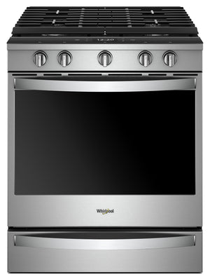 Whirlpool 5.8 Cu. Ft. Smart Gas Range with Air Fry and AquaLift® - Fingerprint Resistant Stainless Steel - WEG750H0HZ