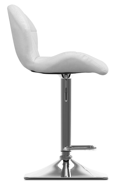 Emry Adjustable Bar Stool – White