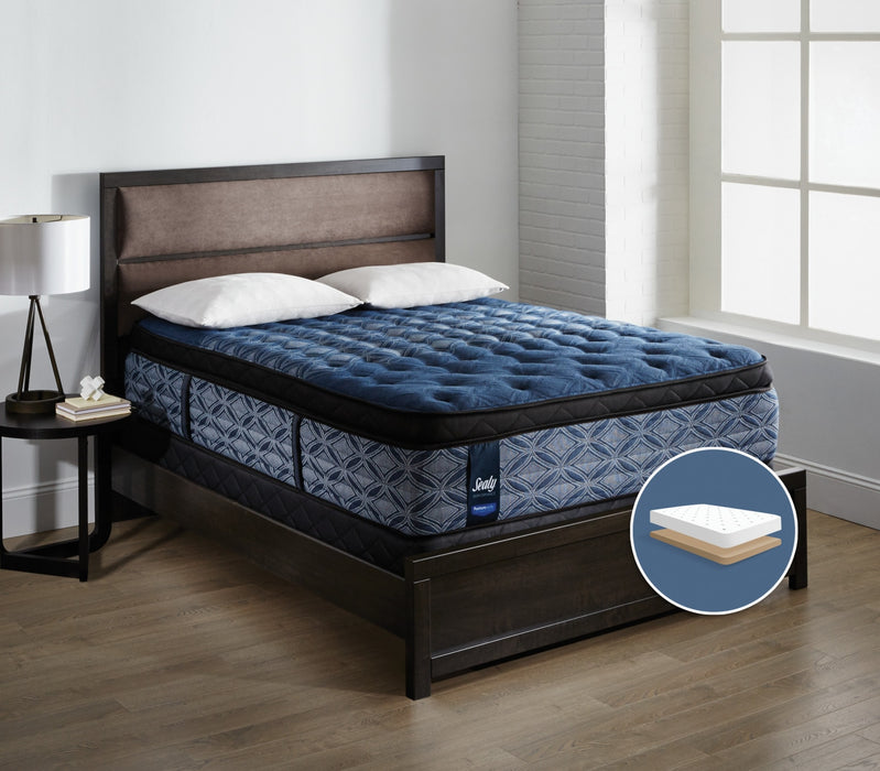 Sealy Posturepedic Plus Mornington Medium Euro Pillow-Top Low-Profile Full Mattress Set