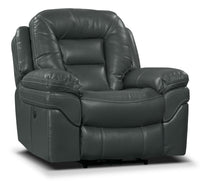 Leo Leath-Aire® Fabric Power Recliner - Grey 