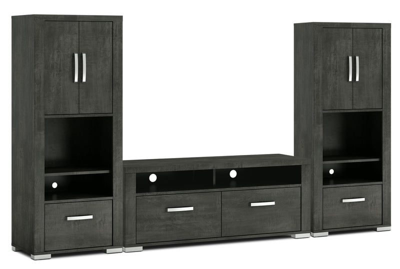 Allendale 3-Piece Entertainment Centre with 56\" TV Opening and Closed Piers - Anthracite