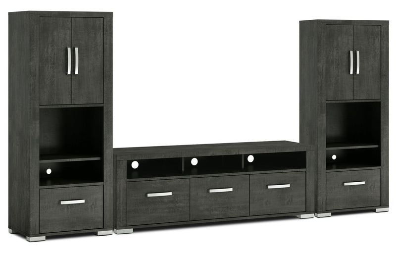 Allendale 3-Piece Entertainment Centre with 64\" TV Opening and Closed Piers - Anthracite