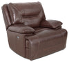 Beau Genuine Leather Power Recliner - Burgundy